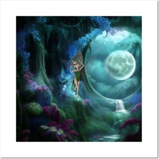 The magic of the fairy moon dancing in the moonlight Posters and Art